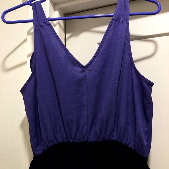 ⭐️HP⭐️ Mossimo Womens Purple & Navy Knee-Length Dress - Picture 5 of 6